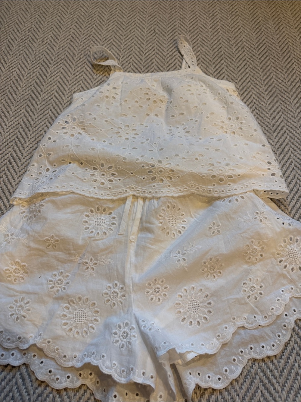 Zara Girls White Eyelet Set